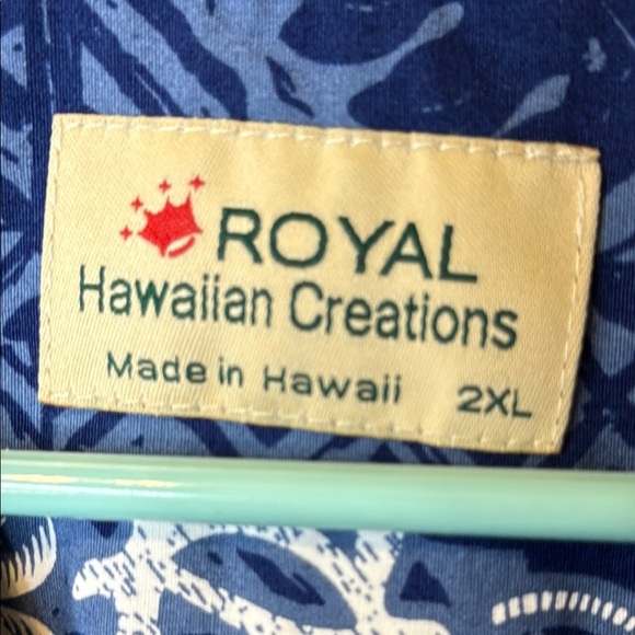 Blue Hawaiian Shirt Size 2XL - Picture 2 of 2